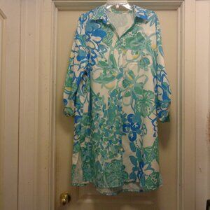 AQUA GIRL MERMAIDCORE PAINTBOX SEA COLORS SMOOTH SHIRT DRESS 2 / 3 X